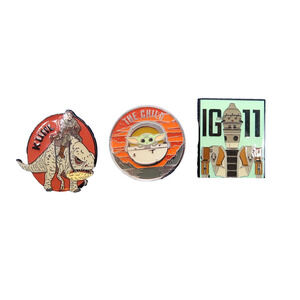 Numskull Pins Disney Star Wars The Mandalorian Grogu IG 11 Kuill 3 Piece Set